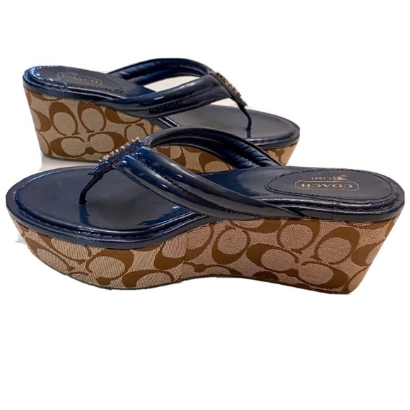 coach platform flip flops